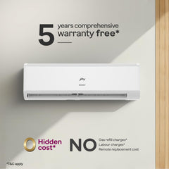 Godrej 1 Ton 5 Star, 5 Years Comprehensive Warranty, AI Powered, 5-in-1 Convertible Cooling, Self Clean, Inverter Split AC (Copper, Heavy-Duty Cooling at 52Â° Celcius, AC 1T EI 12IINV5R32-WWR, White)