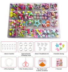 SYGA Beads for Kids Crafts Children's Jewelry Making Kit DIY Bracelets Necklace Hairband and Rings Craft Kits Birthday for 4, 5, 6, 7-Year-Old Little Girls-Multicolor (DIYBeadsSet-19)