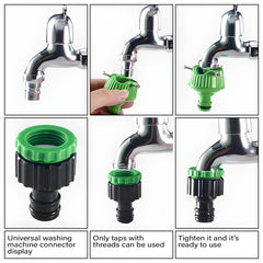 SYGA Foreign Trade Telescopic Water Pipe Household Car Wash High-Pressure Water Garden Water Spray Set High-Pressure Water Pipe Hose Car Wash Water Gun(60m Green)
