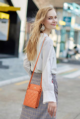 SYGA Lingge Mobile Phone Bag Fashionable Blue Versatile Mobile Phone Bag Ladies Shoulder Bag