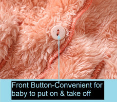 MOMISY Unisex Baby Girls Boys Faux Fur Sleeveless Vest Coat Lightweight V-Neck Short Gilet for Toddler (1 to 2 Years, Beige)