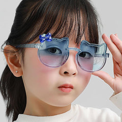 SYGA Kids Goggles, Modern Stylish Eyewears For Boy's And Girls, Colorful Cat Shape, Suitable For Age 4 To 12 Years (Black) - Polarized
