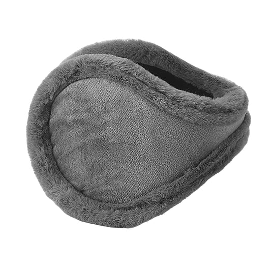 SYGA Winter Men's Trendy Warm Earmuffs Thickened Plush Back-Worn Earmuffs Winter Cold-Proof(Grey)