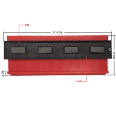 SYGA 25cm Long with Magnet Contour Irregular Profile Gauge Duplicator Tiling Laminate Tiles Edge Shaping Wood Measure Ruler for Professional Precise Measurement