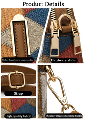 SYGA Women's Crossbody Bag, Colorful Print, Adjustable Strap, Zip Top Closure(Blue)