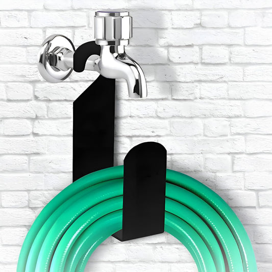 STANSY Wall Mounted Garden Hose Hanger | Plastic Hose Holder for Water Pipe Storage | Heavy Duty Hose Stand for Garden, Balcony & Terrace