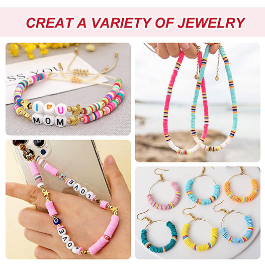SYGA Beads for Kids Crafts Children's Jewelry Making Kit DIY Bracelets Necklace Hairband and Rings Craft Kits Birthday for 4, 5, 6, 7-Year-Old Little Girls-Multicolor (DIYBeadsSet-32)