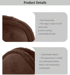 SYGA Winter Men's Trendy Warm Earmuffs Thickened Plush Back-Worn Earmuffs Winter Cold-Proof(Coffee)