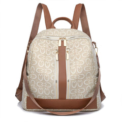 SYGA Women's Small Multi-Functional Backpack, Retro Print Design
