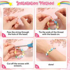 SYGA Beads for Kids Crafts Children's Jewelry Making Kit DIY Bracelets Necklace Hairband and Rings Craft Kits Birthday for 4, 5, 6, 7-Year-Old Little Girls-Multicolor (DIYBeadsSet-29)