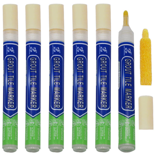 SYGA Grout Tile Pen Wall Grout Restorer Pen Repair Marker Grout Filler Pen for Restoring Tile Grout Wall Floor Bathrooms and Kitchen, Cream