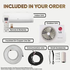 LG 1.5 Ton 3 Star Hot & Cold, DUAL Inverter Split AC (Copper, Convertible 5-in-1, VIRAAT Mode, 4 Way Swing, HD Filter with Anti-Virus Protection, US-H19VNXE, White)