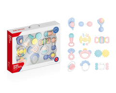 SYGA 12 Pcs Light Colored Different Shapes Baby Rattle Toys