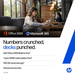 HP 15, 13th Gen Intel Core i5-1334U (16GB DDR4, 1TB SSD) FHD, Anti-Glare, Micro-Edge, 15.6''/39.6cm, Win11, M365(1yr)* Office24, Silver, 1.59kg, FD0552TU, Iris Xe, FHD Camera w/Shutter, Backlit Laptop