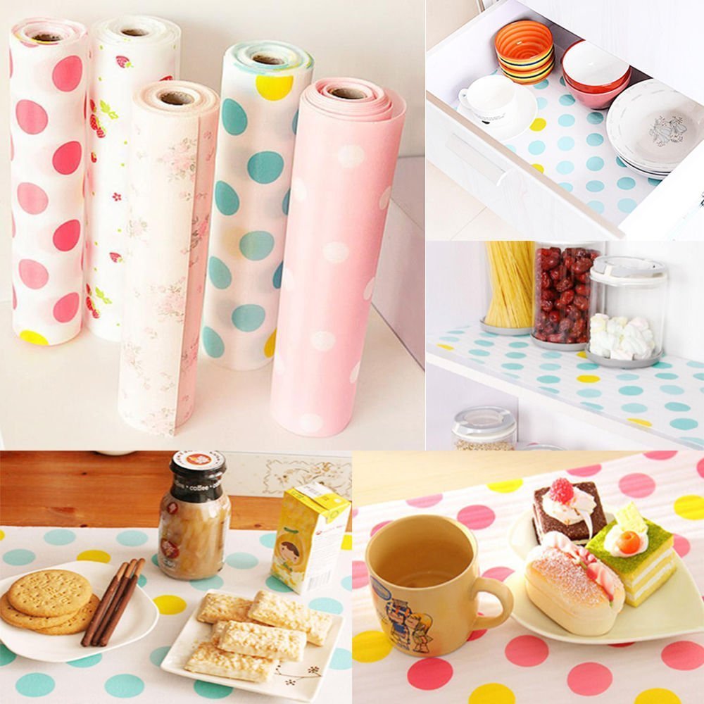 SYGA Large Peach Flower Environmental Protection Printing Drawer Wardrobe Moisture and Dust Mildew Pad Antibacterial Dust Waterproof Non - Slip Mats (30x500) cm