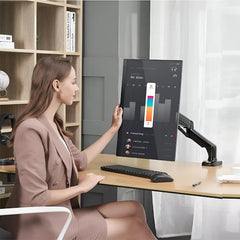 SYGA NB F80 Gas Spring Monitor Mount, 17-30 Inch Screen, Heavy Duty Single Arm Desktop Stand, 2-9kg Load Capacity