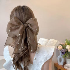MOMISY Bow Shaped Hair Clip, Hair Accessories for Women and Girls (LaceBrown, Free)