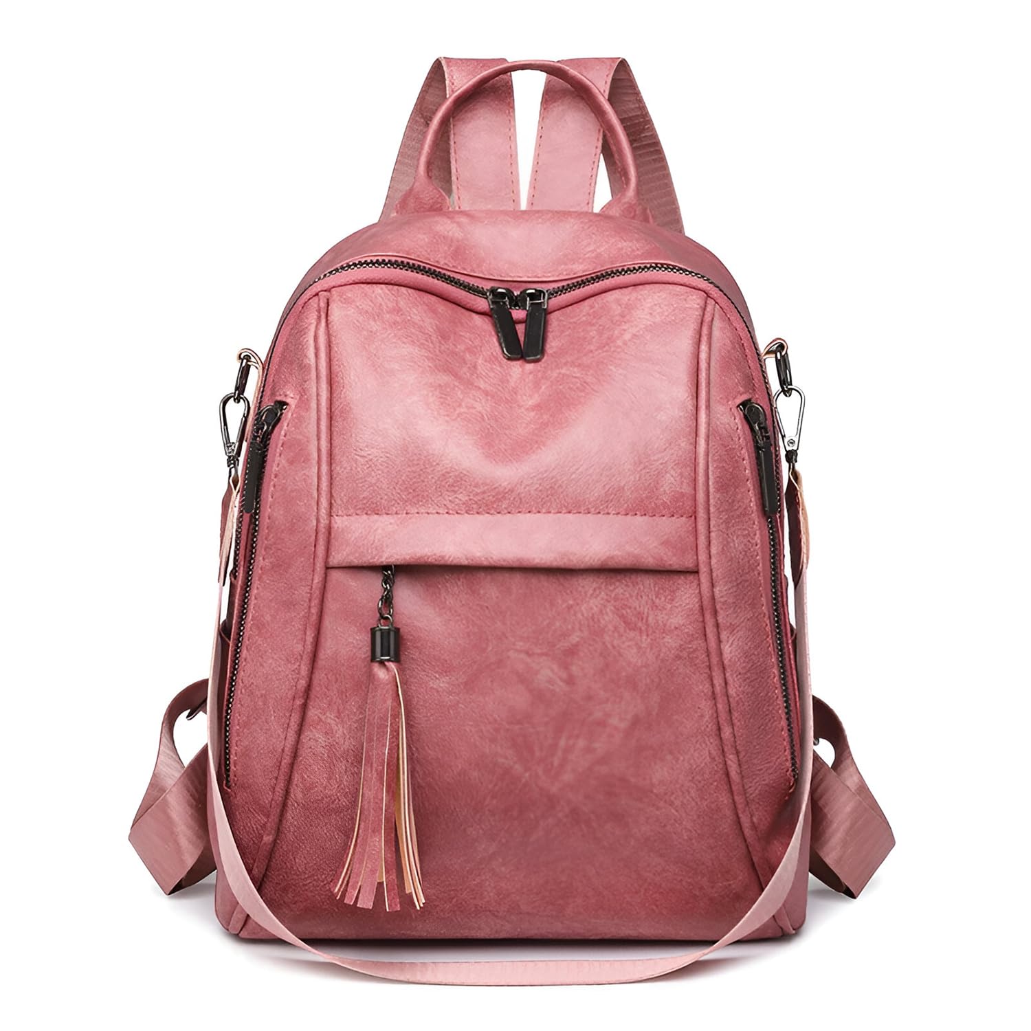 SYGA Multi-Pocket Women's Backpack | Travel & Casual Backpack with Tassel Charm