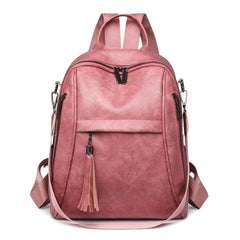 SYGA Multi-Pocket Women's Backpack | Travel & Casual Backpack with Tassel Charm