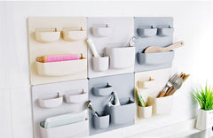 SYGA Self-Adhesive Accessories Holder, Storage Stand, Home Organizer Wall-Mounted Top 2 Holder (White)