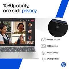 HP 15, 13th Gen Intel Core i5-1334U (16GB DDR4, 1TB SSD) FHD, Anti-Glare, Micro-Edge, 15.6''/39.6cm, Win11, M365(1yr)* Office24, Silver, 1.59kg, FD0552TU, Iris Xe, FHD Camera w/Shutter, Backlit Laptop