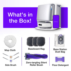 NARWAL Freo Z Ultra Robot Vacuum & Mop, 12000Pa Suction, Dual RGB Cameras, AI Avoidance, Adaptive Hot-Water Self Wash, Self-Emptying, Pet Hair, Quiet, Google Home, Alexa, Siri Compatible