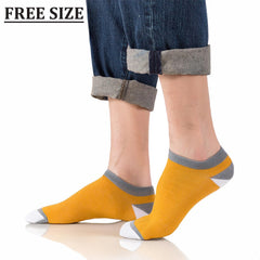 MOMISY Men's Premium Cotton Cushion Ankle length Socks, (Multicolor) Pack of 5 (Free Size) (Fish Mouth)