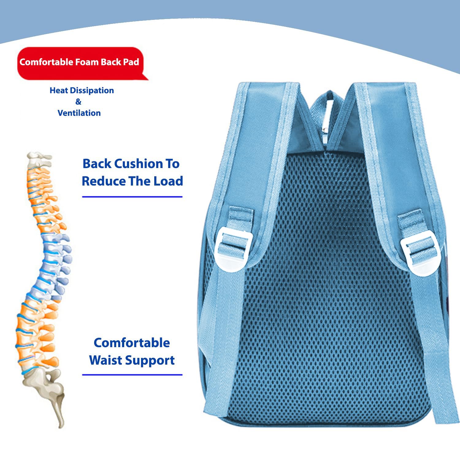 SYGA Children's School Bag Cartoon Backpack Oxford Kids Chest Multi-Purpose Baby Bag for 2-4 Years Kids (Airplane)