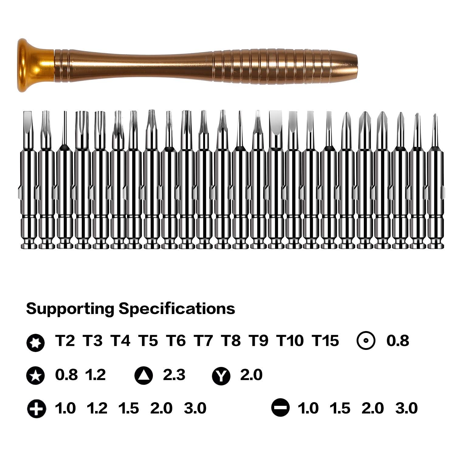 SYGA 25 in 1 Precision Screwdriver Set,Mini Repair Tool Kit for PC, Glasses, Mobile Phone, Laptop, Watch, Drone with Case