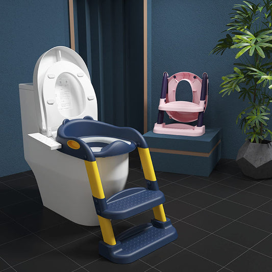 SYGA Toilet Potty Trainer Seat With Step And Ladder Chair Kit Potty Seat (1 Floor, DarkBlue)