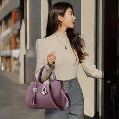 Syga Women's Elegant Handbag Stylish Crossbody Shoulder Bag with Tassel Charm