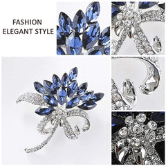 SYGA Brooch Pin Fashion Crystal Rhinestone Jewellery Pin Vintage Accessories Decoration Clothing Bouquet Brooches for Bridal Women Girl- S15