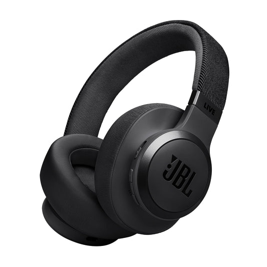 JBL Live 770NC True Adaptive Noise Cancellation Headphones Wireless Over Ear, Spatial Sound, 65Hrs Playtime, Speed Charge, Multipoint Connect & Personi-Fi 2.0, Customized EQ, Google Fast Pair, Black