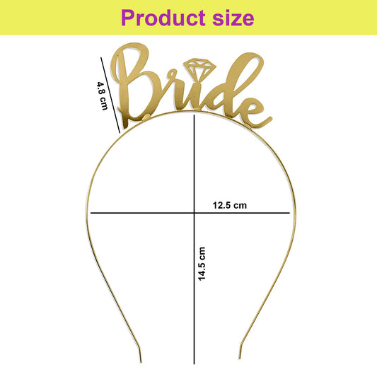 SYGA Bride to Be Headband for Bachelorette Party Bridal Shower Hen Party(Gold)