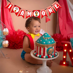 SYGA I am One Banner for Birthday Decorative Party Photo Props Banner[Anchor Theme]