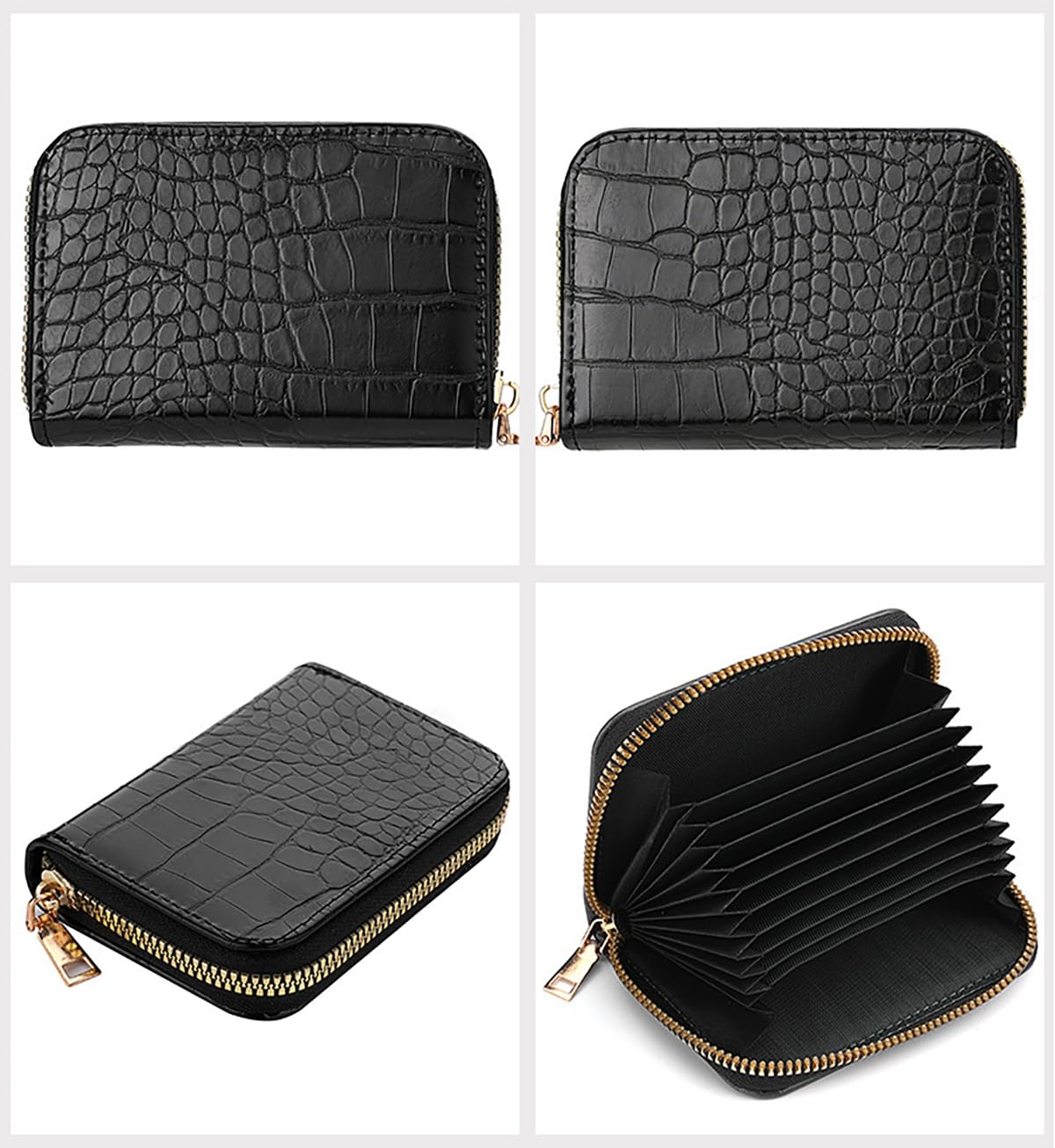 SYGA Women's Card Holder Coin Purse Multi-Card Slot Pu Pickup Case Zipper Small Wallet Driver's License Bag
