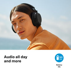 Sennheiser ACCENTUM Wireless Headphones, German Design, Hybrid ANC, 50H Battery, Multipoint Connectivity, Crystal Clear Calls, 10 Min Quick Charge = 5Hr Playback, 1Y Warranty, Black