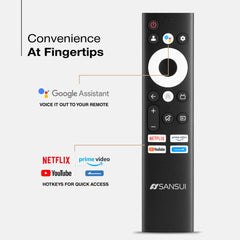 SANSUI 80cm (32) Google TV with QLED Display, HDR10, Dolby Audio, Built-in Soundbar, Filmmaker Mode, 60Hz Refresh Rate JSS32GSQLED (Black)