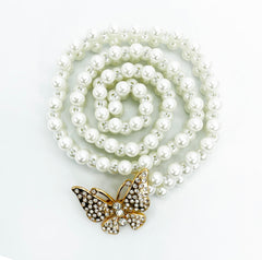 SYGA Pearl Adjustable Waist Belt with Hollowed Tassel Detail, Suitable Size for Waist 24-36 INCH (EL95-19)