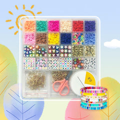 SYGA Beads for Kids Crafts Children's Jewelry Making Kit DIY Bracelets Necklace Hairband and Rings Craft Kits Birthday for 4, 5, 6, 7-Year-Old Little Girls-Multicolor (DIYBeadsSet-31)