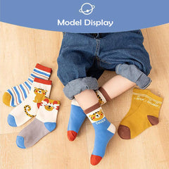 SYGA 5 Pairs Socks Baby Autumn And Winter Cotton Socks, Baby Calf length Socks 9M - 24M