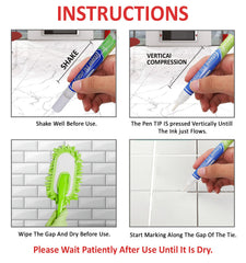 SYGA Grout Tile Pen Wall Grout Restorer Pen Repair Marker Grout Filler Pen for Restoring Tile Grout Wall Floor Bathrooms and Kitchen, Cream