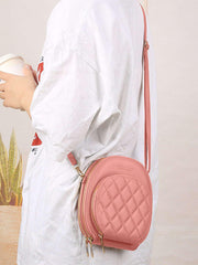 SYGA Phone Bag For Women Fashionable Multifunctional Crossbody Shoulder Bag Zipper Solid Green Color Simple Large Capacity Mini