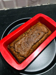 MOMISY Silicone Bread & Loaf Pan Mould | Fruit Cake, Pastry Making Pan | Baking Mould Rectangle (Red)