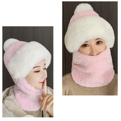 SYGABalaclava Face Cover for Women Winter Cap Comfortable Scarf Mask Ear Neck Protection (Above 15 Year) Grey
