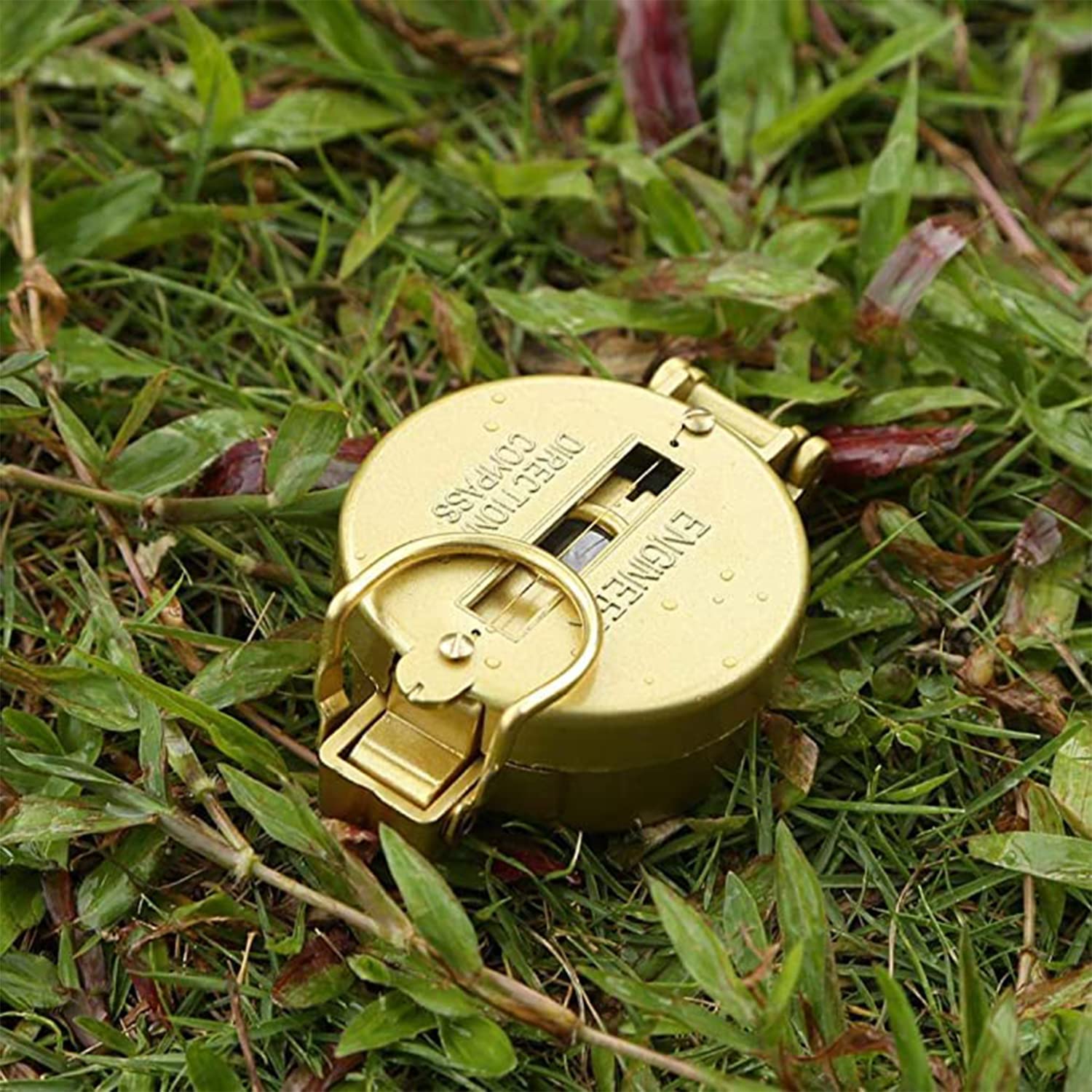 SYGA Engineer Military Directional Hiking Lensatic Lens Camping Tool Folding DC45-3A Compass, Gold