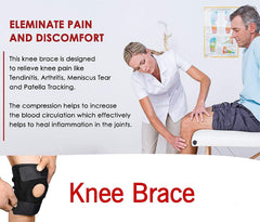 SYGA Adjustable Knee Cap Support Knee Brace Compression Sleeve Breathable Knee Pad For Men & Women- Arthritis Pain, Tendinitis Pain, ACl, Athletic Injury, Sports, Running, and Protection-Free Size