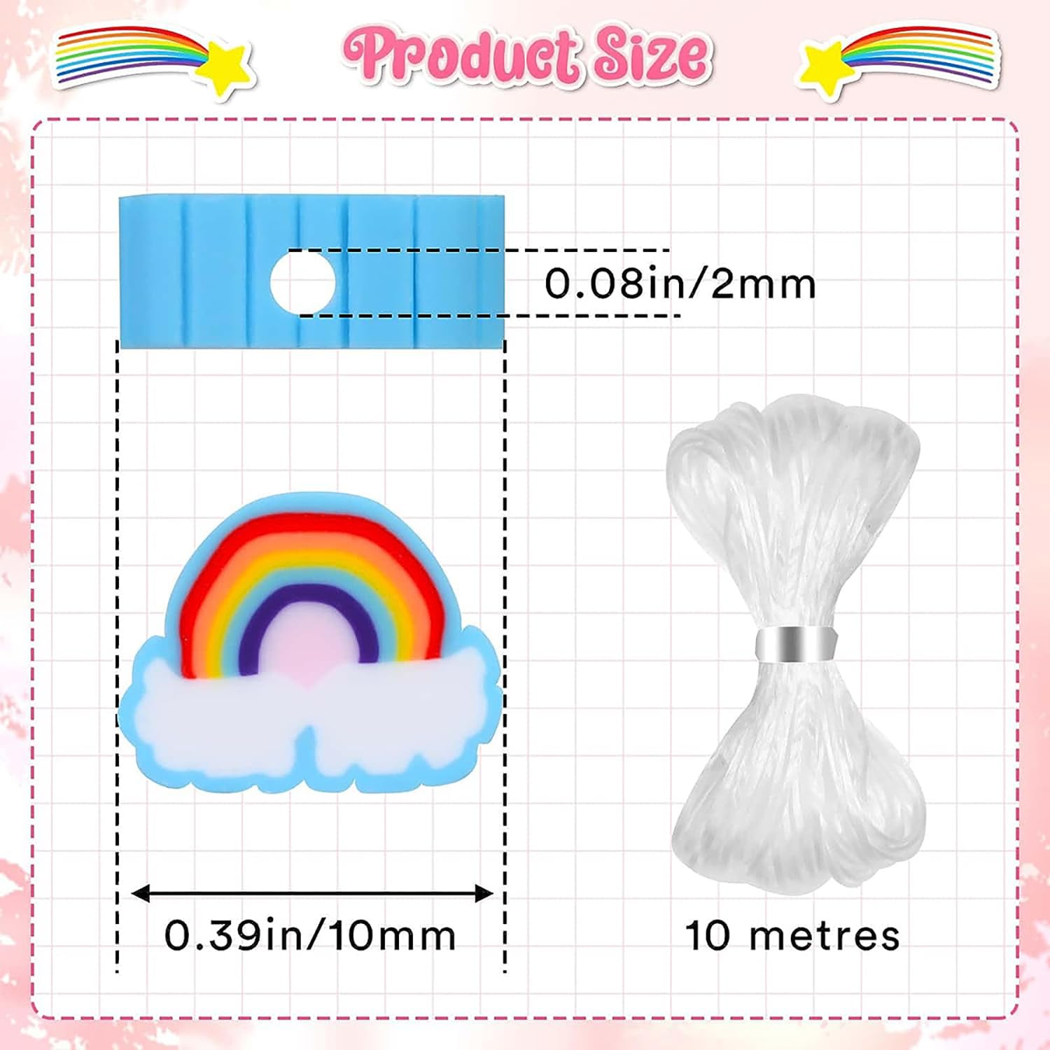 SYGA Beads for Kids Crafts Children's Jewelry Making Kit DIY Bracelets Necklace Hairband and Rings Craft Kits Birthday for 4, 5, 6, 7-Year-Old Little Girls-Multicolor (DIYBeadsSet-29)