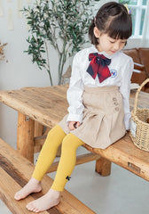 SYGA Girls Leggings Spring and Autumn Cotton Lace Tights for Toddlers Size M, Age 3-5 Years Old(Pink)