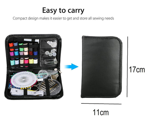 Syga 134 Pieces Portable DIY to Mending and Repair Sewing Supplies Mini Sew Kits for Traveler Thread & Needles & Accessories